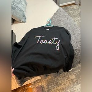 The morning toast sweatshirt size large